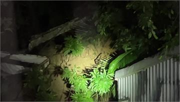 南港舊庄街邊坡坍方 壓毀鐵皮倉庫、居民返家路受阻