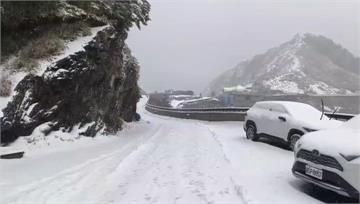 清晨再降雪！ 合歡山變身雪白世界超夢幻