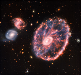 銀河系5億光年外車輪星系！ 韋伯望遠鏡捕捉奇觀