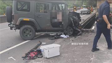 漢光演習又出意外！八軍團軍車自撞石墩 3官兵受傷送醫