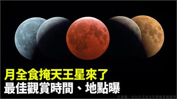 「月全食掩天王星」今天登場　最佳觀賞時間、地點曝...