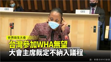 台灣參加WHA無望 大會主席裁定不納入議程