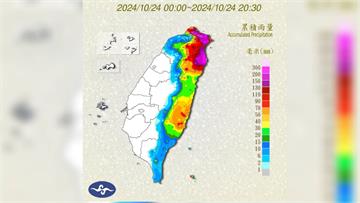 颱風共伴效應影響 今晚至明晨北、東部降雨高峰期！