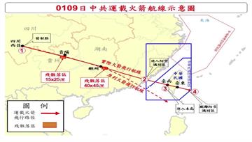 最新軌跡圖曝光！ 中國火箭穿越台南、台東上空