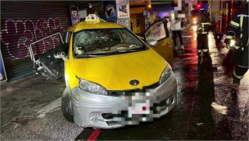 新北計程車違規左轉　灑水車攔腰撞上釀1死3傷