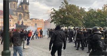 反政府防疫措施！ 布拉格警民衝突大亂鬥