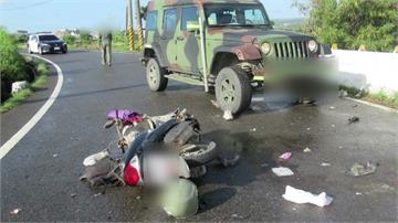 屏東車城軍車與機車相撞 女騎士重傷搶救12小時身...