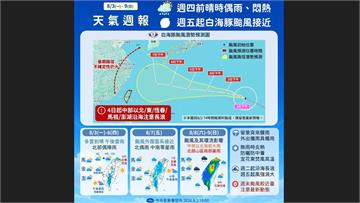 白海豚颱風將擾台！週五起開始降雨 「週末最近台灣...