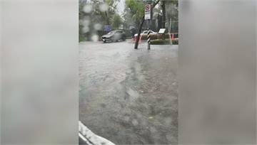 哈格比雨炸北台灣 北市北投區水淹及膝