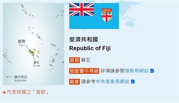 突破中國打壓！我駐斐濟代表處恢復「正名」 享外交...