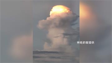 台東南邊驚見「蕈狀雲」 釣客嚇：飛彈來了？