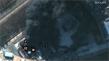 多圖／衛星照曝光 基輔郊區儲油槽被毀竄濃煙