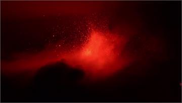 義大利「埃特納火山」大規模噴發 火光照亮夜空