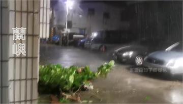 璨樹颱風持續發威 蘭嶼強勁風雨吹斷樹木