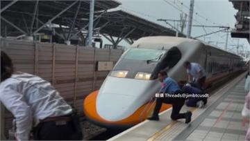 疑身體不適...台南高鐵站女絆倒落軌 進站列車緊...