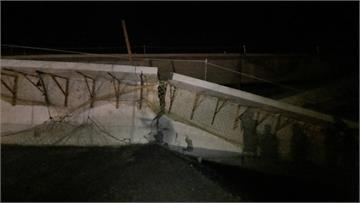 凌晨三度地震　花蓮玉里醫院興建中橋樑斷裂
