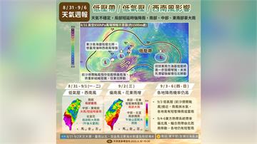 未來一週全台有雨！ 中南部、台東明起「下到發紫」...