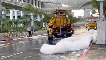 消防設備故障泡沫溢流！高鐵南港站外驚現「雪景」 ...