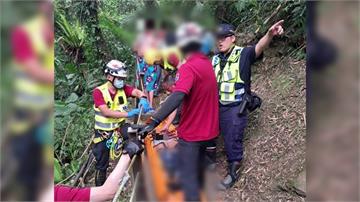放蝦籠墜谷受困失聯 桃園男多處骨折被救下山