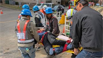 竹科工安意外！鷹架突然倒塌 3工人從5米高墜落