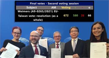 歐洲議會高票通過「歐台關係合作報告」 中國跳腳抗...