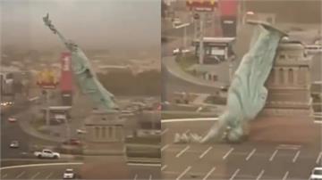 「自由女神」倒了！巴西遭強風襲擊 頭部墜地「驚險...