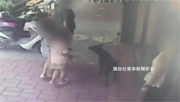 三義木雕街門口黑狗突衝出攻擊！2女童遭咬傷 母嚇...