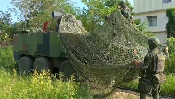 漢光演習模擬戰術移防 裝甲車藏身香蕉園