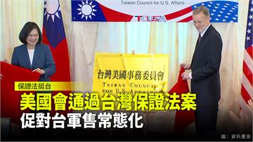 美國會通過台灣保證法案 促對台軍售常態化