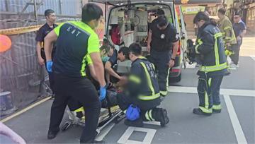 基隆工地意外！ 工人從三樓鷹架跌落頭部重創