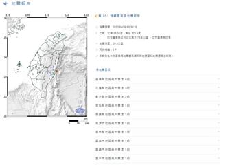 清晨連2地震！最大規模4.7  最大震度台東4級