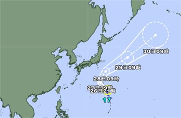 雙颱共舞！17號颱風「庫拉」生成　移動路徑曝光