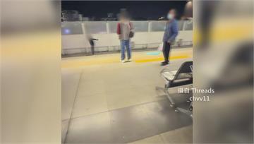 台中火車站夫妻吵架 醉男跳下鐵軌又扔石