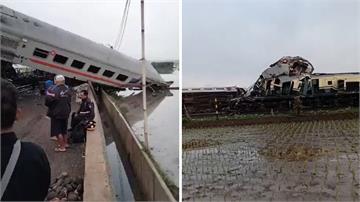 印尼火車相撞至少3死！　「車廂出軌翻覆變形」畫面...