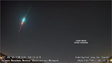 藍綠色光束劃過天際！專家解答是火流星 屬於「象限...