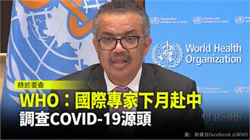 WHO：國際專家下月赴中國 調查COVID-19...