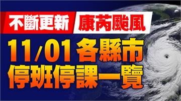 不斷更新／22縣市全部宣布！  11／1全台停班課資訊一次看