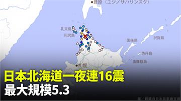 日本北海道暗夜凌晨連震 最大規模5.3
