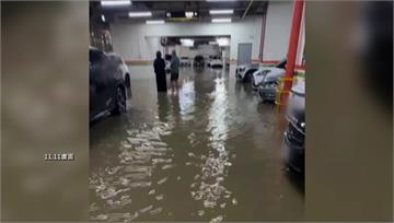 蘇澳煙波飯店也遭殃！泥水灌進地下停車場 旅客愛車...
