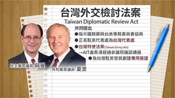 美國會議員提法案 我駐美處正名「台灣代表處」