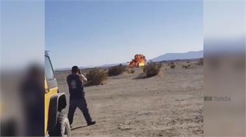 空中擦撞！美國F-35B戰機墜地爆炸成火球