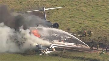 奇蹟！美小客機墜毀引大火 機上21人全生還