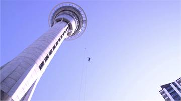 極限體驗！紐西蘭天空塔「高空彈跳」 192公尺一...