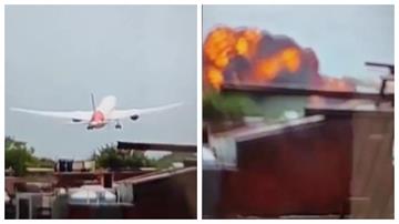 印度航空客機墜毀！ 撞進醫生宿舍「242人恐全罹...