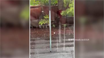 台中大里突降冰雹！民眾嚇傻：第一次看到