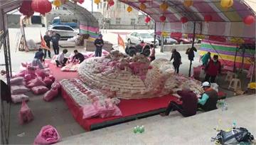 澎湖龍門觀音宮慶元宵 打造2.2萬斤米包龜