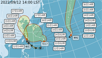 台灣東方海面有2颱+1熱低壓　彭啟明：不奇怪！當...