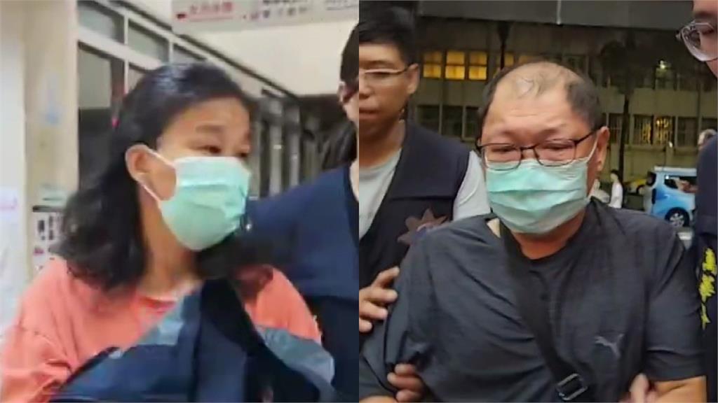 台北市義交大隊萬華中隊幹事李麗娟與書記宋明煒。圖／台視新聞