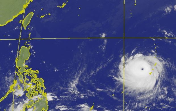 「瑪娃」颱風衛星雲圖。圖／翻攝自中央氣象局