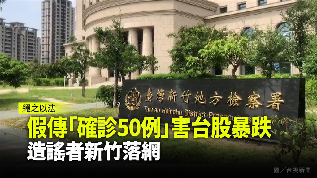 假傳「確診50例」害台股暴跌 造謠者新竹落網